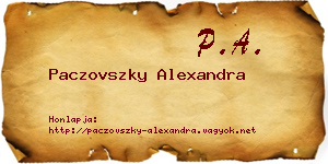Paczovszky Alexandra névjegykártya